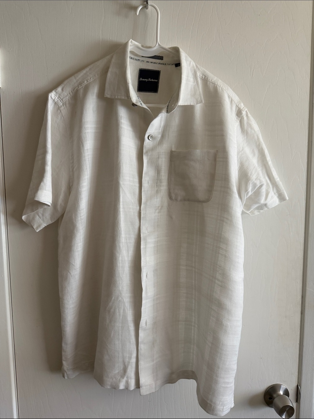 Tommy Bahama White Short-Sleeve Camp Collar Shirt